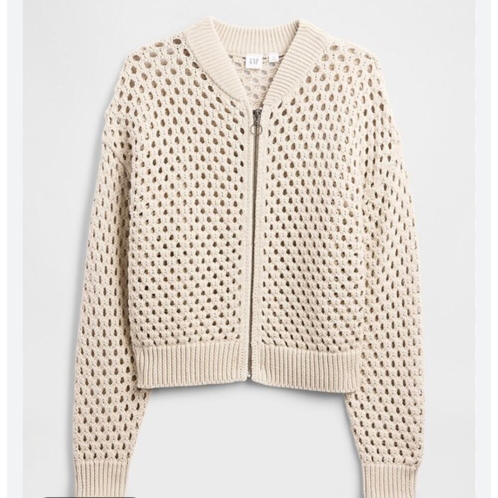 Gap Women - Relaxed Crochet Bomber Cardigan / s /NWOT
